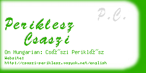 periklesz csaszi business card